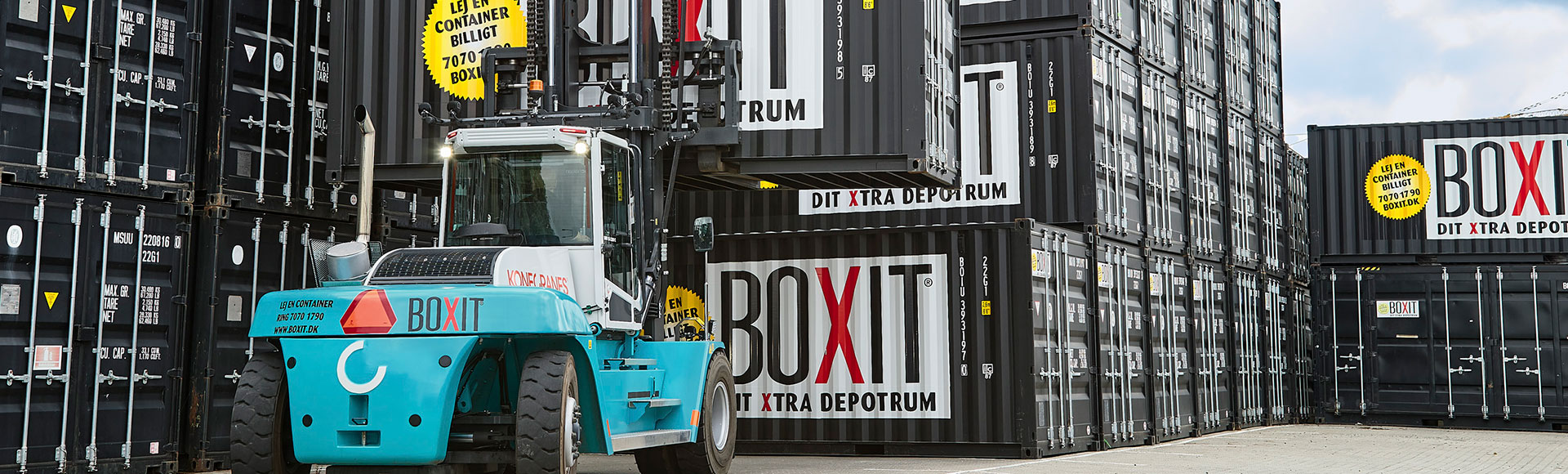 Konecranes hanterar containrar hos BOXIT