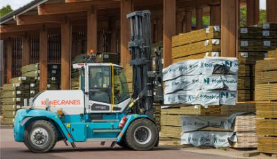 Den första elektriska gaffeltrucken E-VER från Konecranes till Moelven